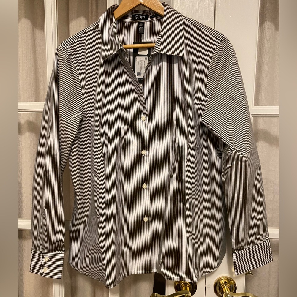 Jones New York striped button down NWT